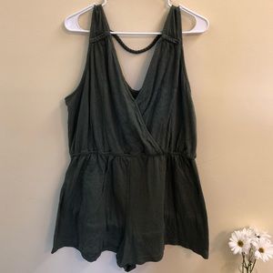 Army green romper